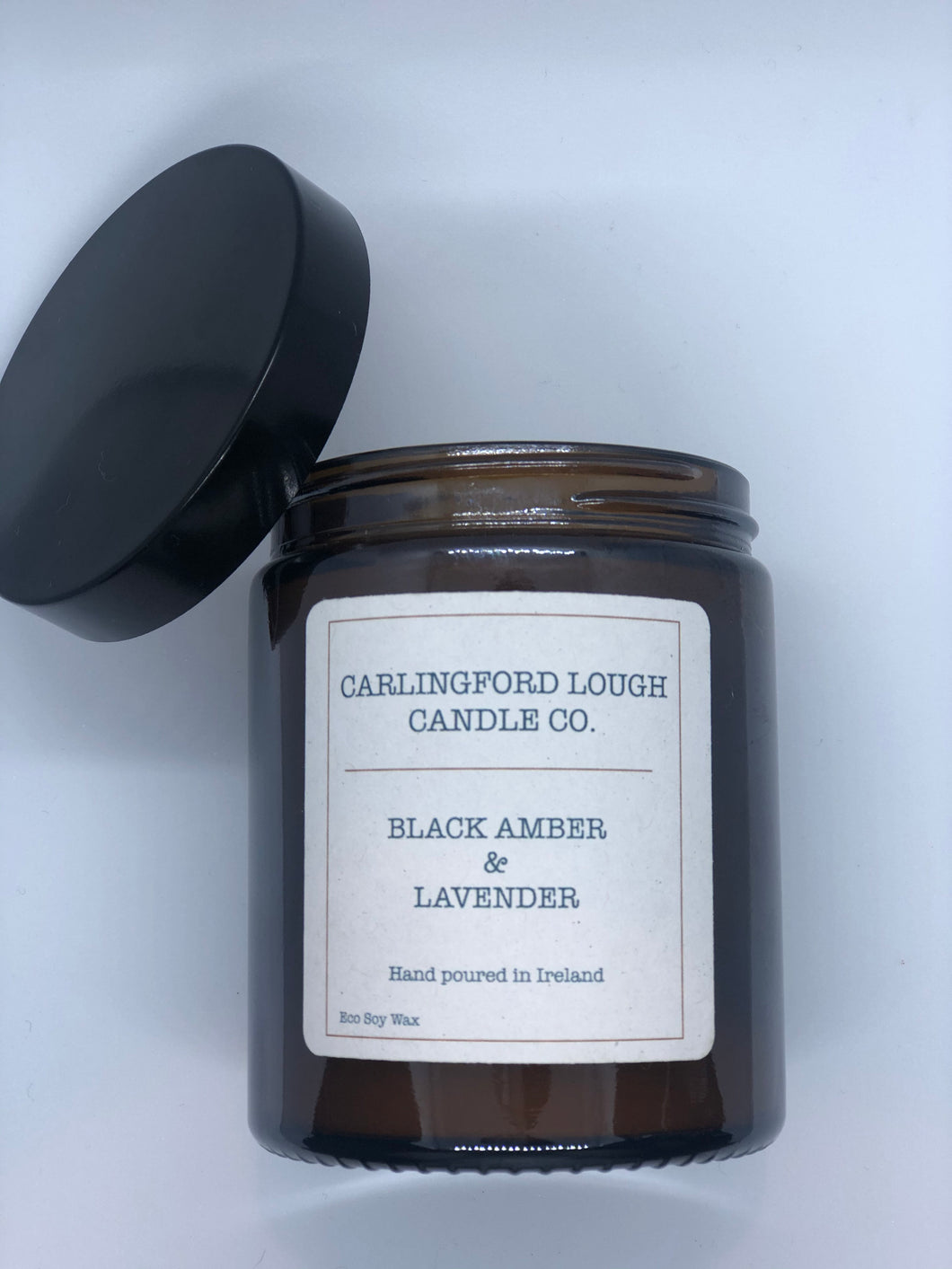 Black Amber & Lavender Luxury Scented  Soy Candle