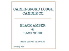 Load image into Gallery viewer, Black Amber &amp; Lavender Luxury Scented  Soy Candle
