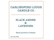 Load image into Gallery viewer, Black Amber & Lavender Luxury Scented Soy Candle