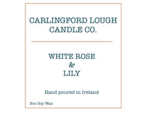 Load image into Gallery viewer, White Rose & Lily luxury scented soy candle
